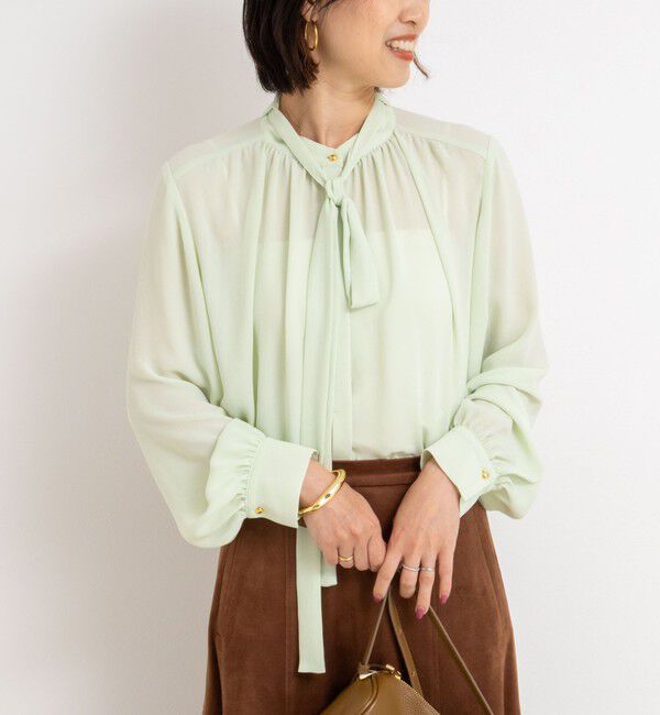 NOLLEY'S「ジョーゼットボウタイブラウス」|シャツ・ブラウス|