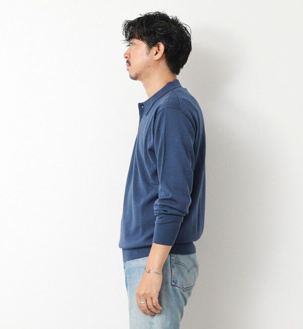 NOLLEY'S goodman「14G成型 ウォッシャブル NSN長袖ポロニット 25AW」|ニット・セーター|