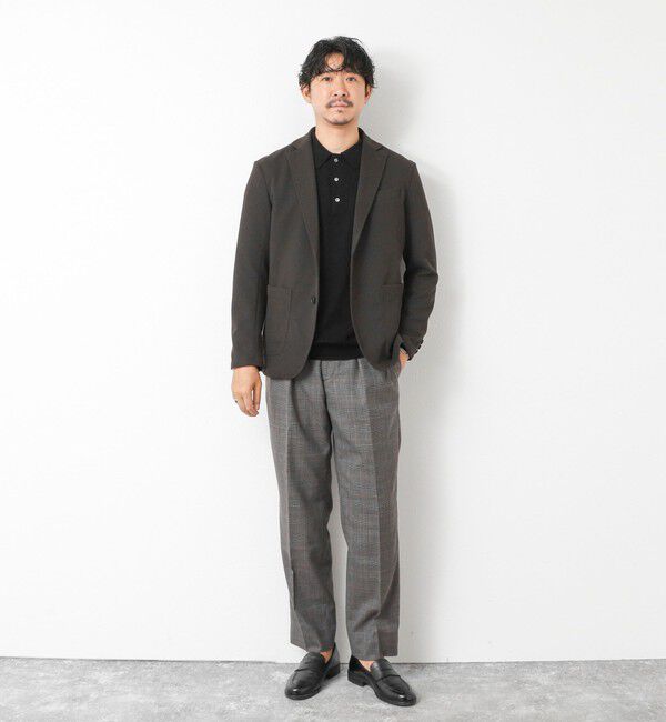 NOLLEY'S goodman「14G成型 ウォッシャブル NSN長袖ポロニット 25AW」|ニット・セーター|