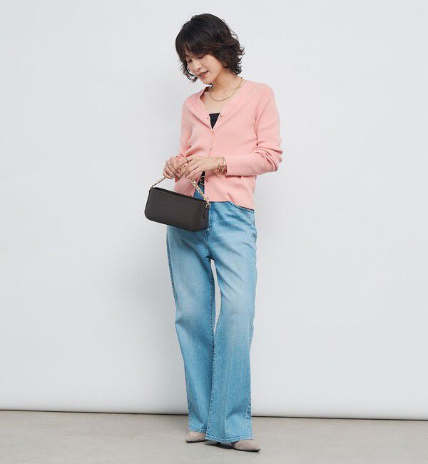 NOLLEY'S「《手洗い可能》リブ斜め柄Vネックカーディガン」|カーディガン|