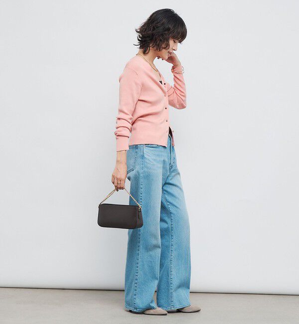 NOLLEY'S「《手洗い可能》リブ斜め柄Vネックカーディガン」|カーディガン|