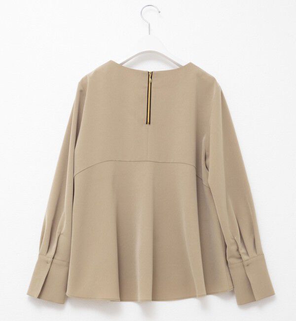 NOLLEY'S「《セットアップ対応》ウォッシャブルストレッチギャババックフレアブラウス」|シャツ・ブラウス|