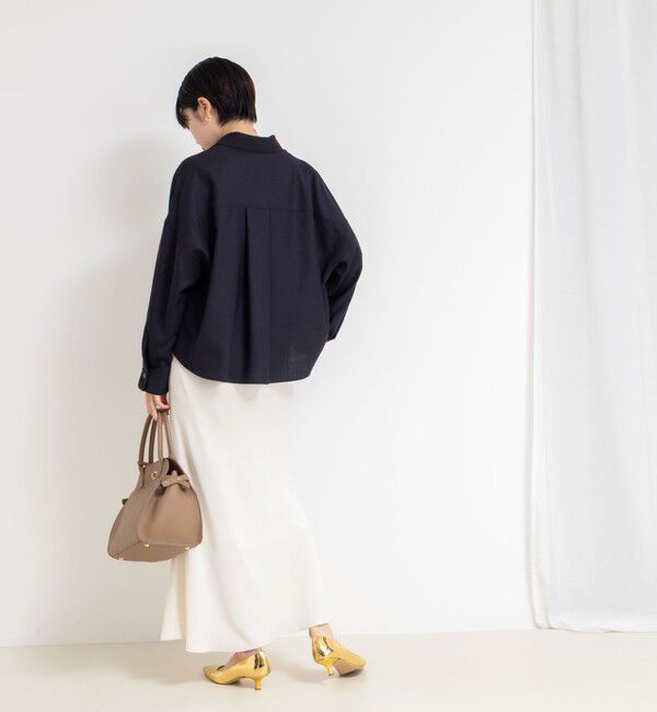 NOLLEY'S sophi「ウォッシャブルウール混ビエラショートシャツ」|シャツ・ブラウス|