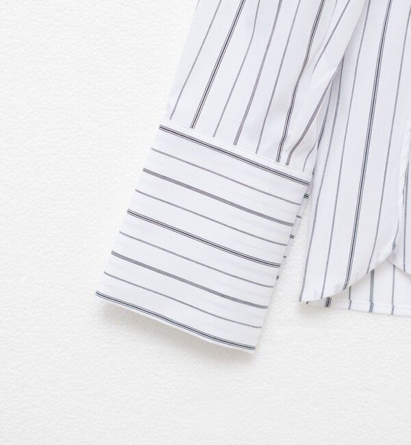 NOLLEY'S「【MARILYN MOON/マリリーンムーン】タックフリルストライプブラウス」|シャツ・ブラウス|