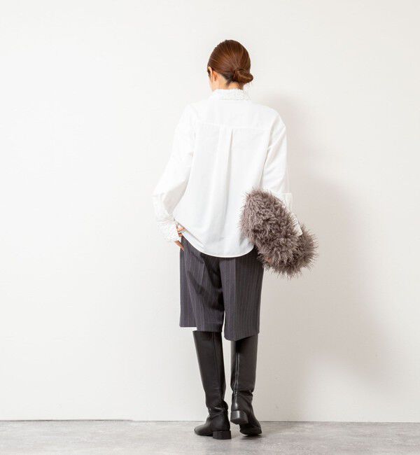 NOLLEY'S「ウォッシャブル3Dレース襟2WAYシャツ」|シャツ・ブラウス|