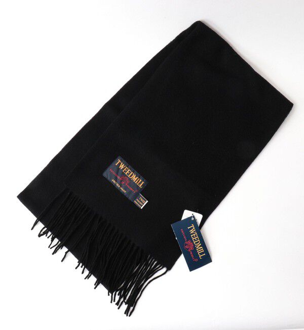 NOLLEY'S goodman「【TWEEDMILL/ツイードミル】Lambswool Muffler Solid 25」|マフラー|ブラック