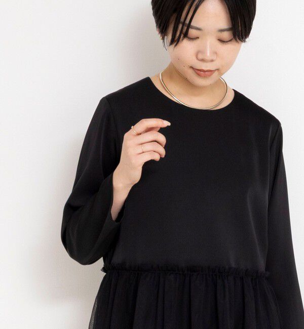 NOLLEY'S「ウォッシャブルオトナサテンペプラムブラウス」|シャツ・ブラウス|