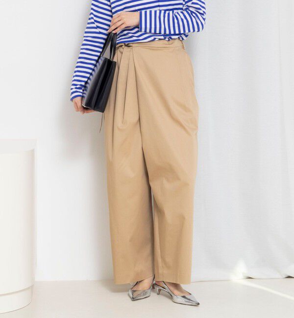 Rie Miller「ウォッシャブルラップパンツストレッチ」|その他|ベージュ