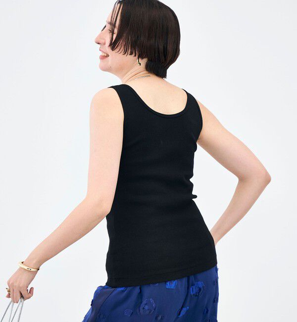 NOLLEY'S「ウォッシャブルプレミアムテレコアシメ2WAYタンク」|タンクトップ|