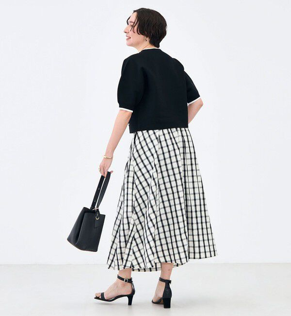 NOLLEY'S「《手洗い可能》ホールガーメントパフスリーブニットＴ」|ニット・セーター|