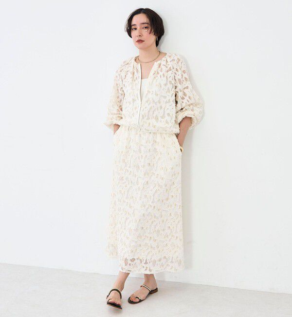 NOLLEY'S「《セットアップ対応》【KIRYU】ウォッシャブルラメジャガードスカート」|フレア|