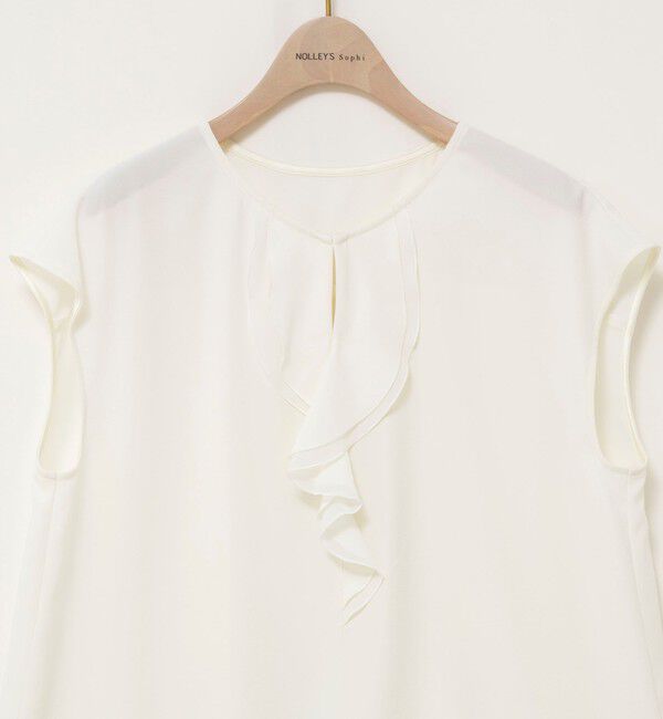 NOLLEY'S sophi「ウォッシャブルストレッチジョーゼットフロントラッフルブラウス」|シャツ・ブラウス|