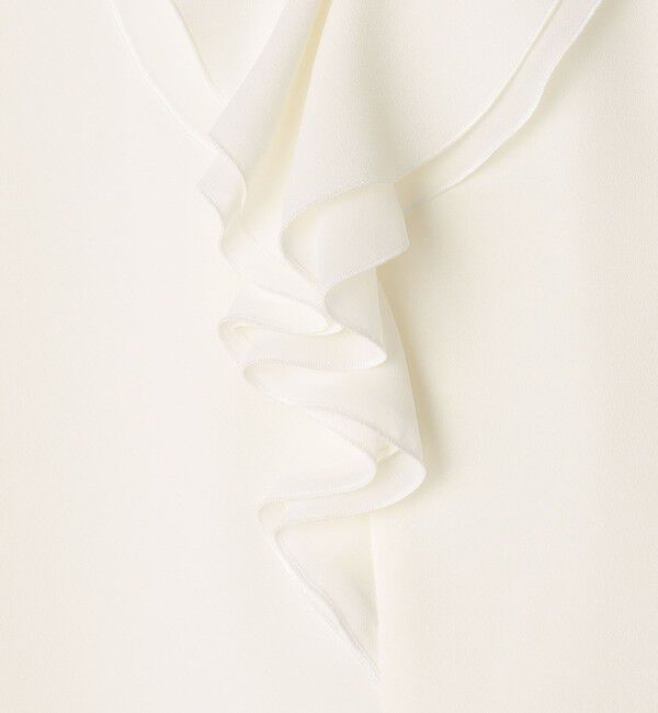 NOLLEY'S sophi「ウォッシャブルストレッチジョーゼットフロントラッフルブラウス」|シャツ・ブラウス|