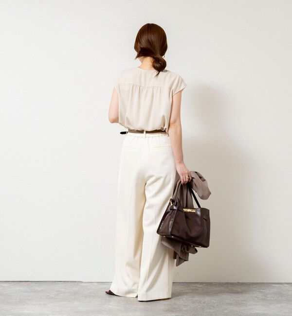 NOLLEY'S sophi「ウォッシャブルストレッチジョーゼットフロントラッフルブラウス」|シャツ・ブラウス|