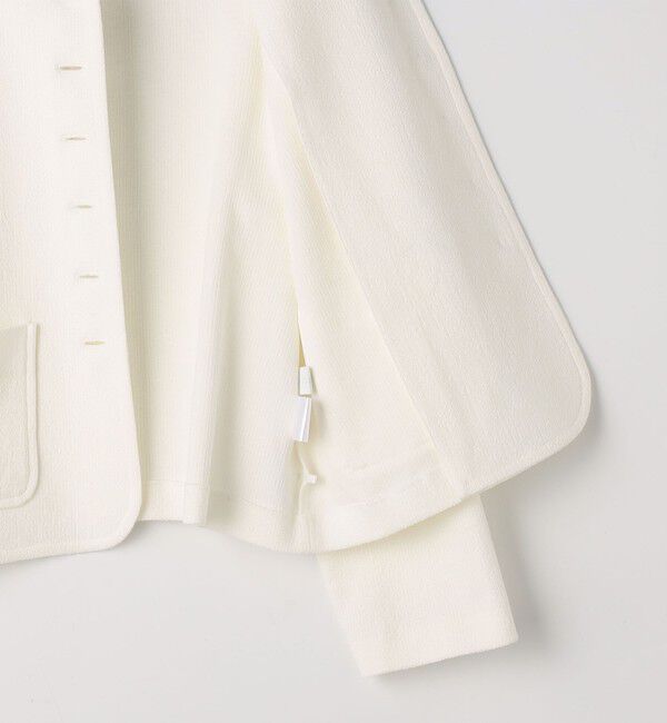 NOLLEY'S sophi「ウォッシャブルラッセルリングカーデジャケット」|ノーカラージャケット|