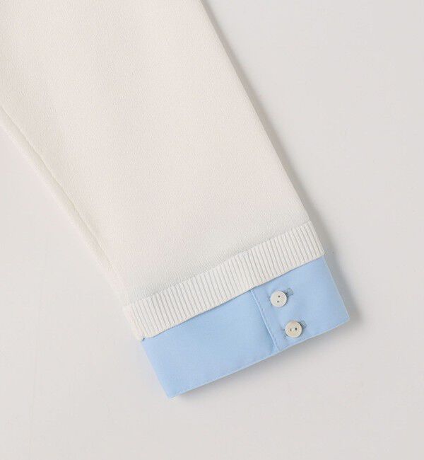 NOLLEY'S sophi「《手洗い可能》シャツレイヤード風スキッパーポロニット」|ニット・セーター|