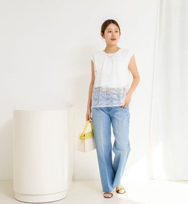 NOLLEY'S「ウォッシャブルレースレイヤードブラウス」|シャツ・ブラウス|