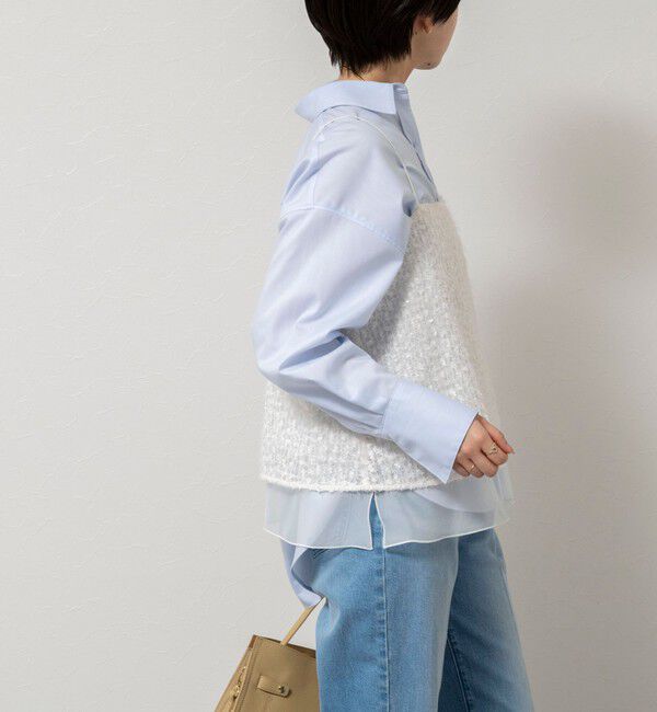 NOLLEY'S sophi「ウォッシャブルフェザースパンコールチュールキャミブラウス」|シャツ・ブラウス|