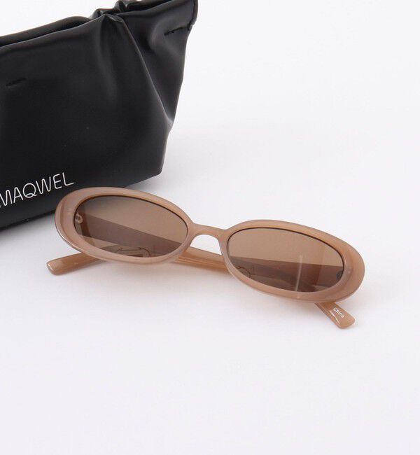 MAQWEL「【MAQWEL/マクウェル】オーバルサングラス」|サングラス|ベージュ