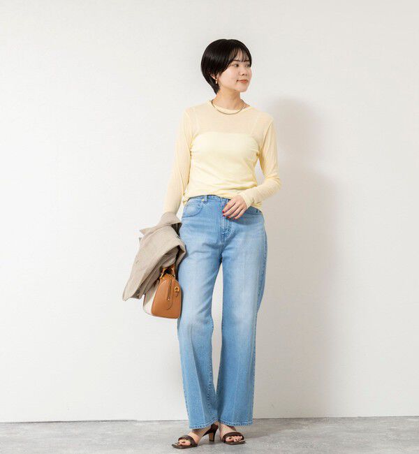 NOLLEY'S sophi「ウォッシャブルorganicコットンシアーテレコロンＴ」|Tシャツ・カットソー|