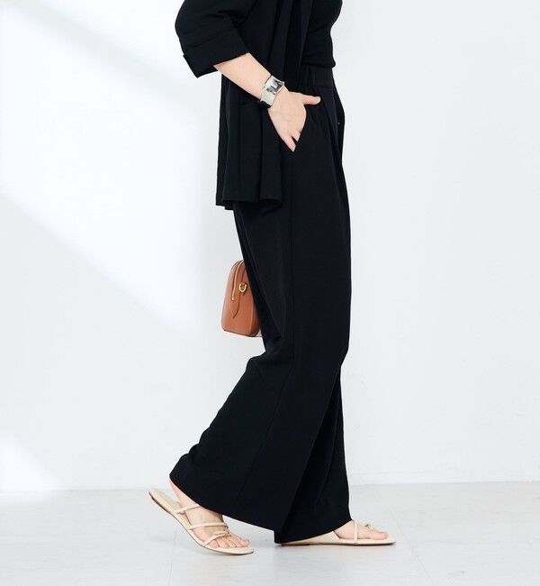 NOLLEY'S sophi「《セットアップ対応》ウォッシャブルエアリージョーゼットイージーワイドパンツ」|その他|