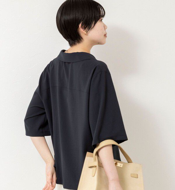 NOLLEY'S sophi「《セットアップ対応》ウォッシャブルエアリージョーゼットショートシャツ」|シャツ・ブラウス|