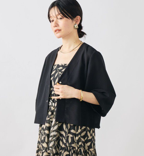 NOLLEY'S「ウォッシャブルヴィンテージメッシュカーディガン」|ブルゾン・スタジャン|