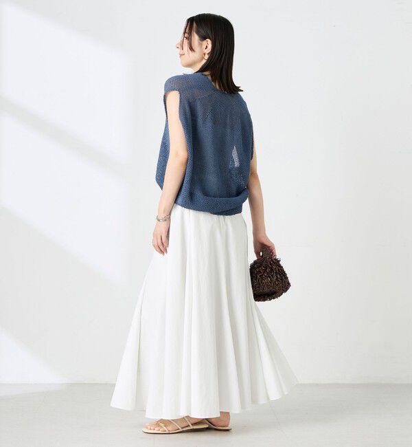 NOLLEY'S「《手洗い可能》ストローヤーンホールガーメントベスト」|ニット・セーター|