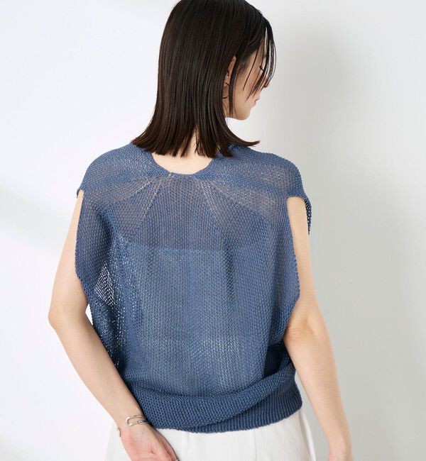 NOLLEY'S「《手洗い可能》ストローヤーンホールガーメントベスト」|ニット・セーター|