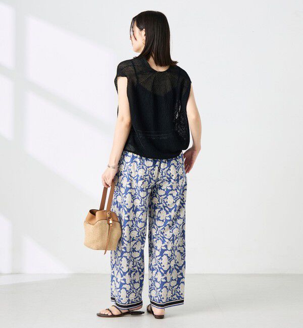 NOLLEY'S「《手洗い可能》ストローヤーンホールガーメントベスト」|ニット・セーター|