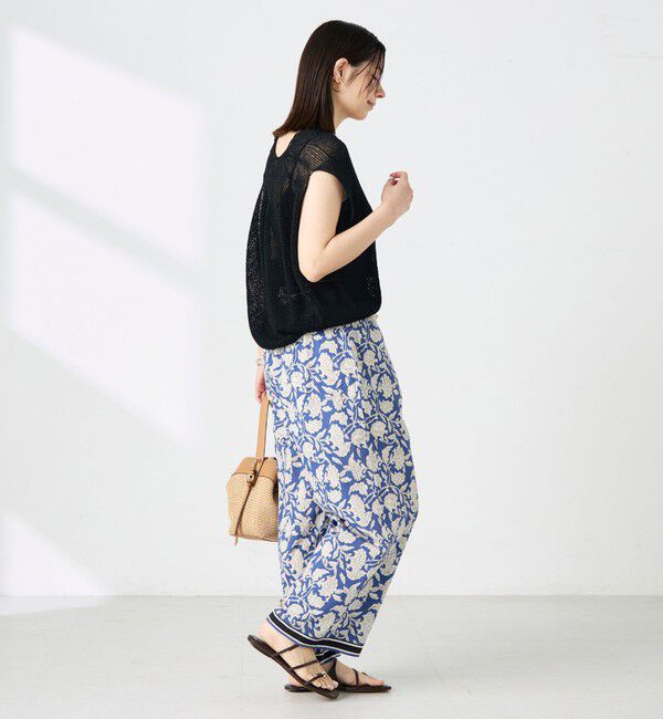 NOLLEY'S「《手洗い可能》ストローヤーンホールガーメントベスト」|ニット・セーター|