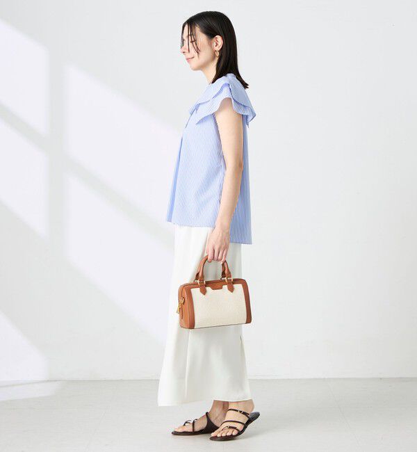 NOLLEY'S「ウォッシャブルダブルフリルキーネックブラウス」|シャツ・ブラウス|