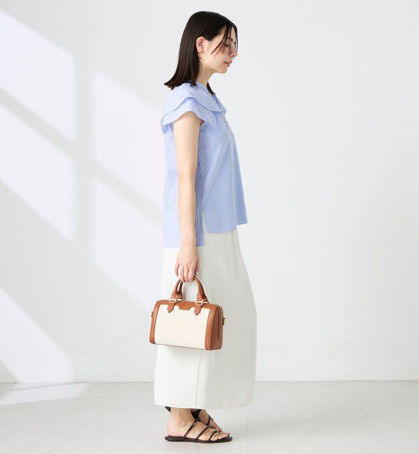 NOLLEY'S「ウォッシャブルダブルフリルキーネックブラウス」|シャツ・ブラウス|