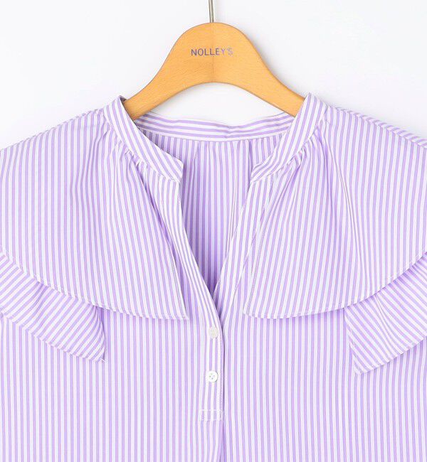 NOLLEY'S「ウォッシャブルダブルフリルキーネックブラウス」|シャツ・ブラウス|
