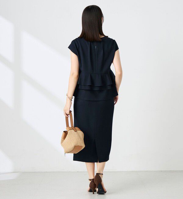 NOLLEY'S「《セットアップ対応》ウォッシャブル麻調タイトスカート」|タイト|