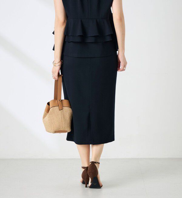 NOLLEY'S「《セットアップ対応》ウォッシャブル麻調タイトスカート」|タイト|