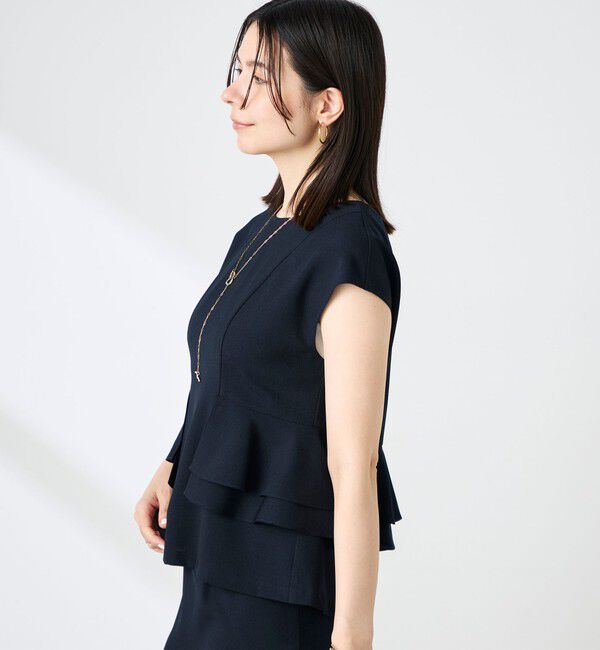 NOLLEY'S「ウォッシャブル麻調ペプラムブラウス」|シャツ・ブラウス|