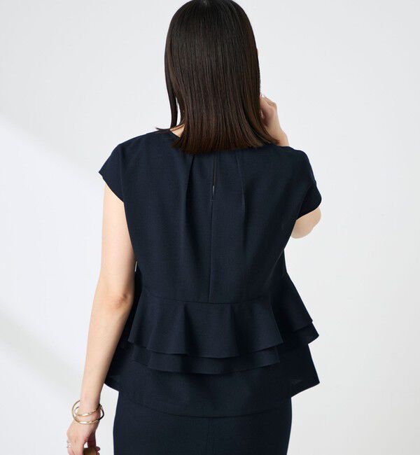 NOLLEY'S「ウォッシャブル麻調ペプラムブラウス」|シャツ・ブラウス|