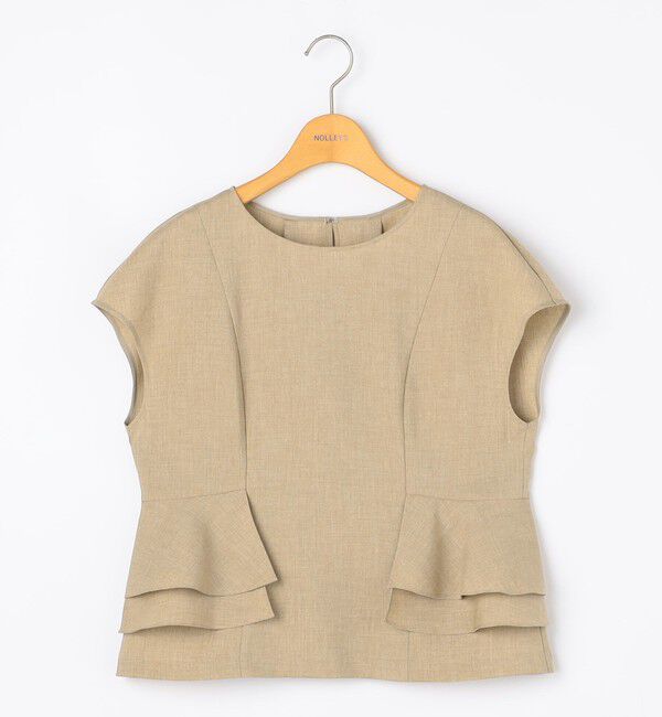 NOLLEY'S「ウォッシャブル麻調ペプラムブラウス」|シャツ・ブラウス|