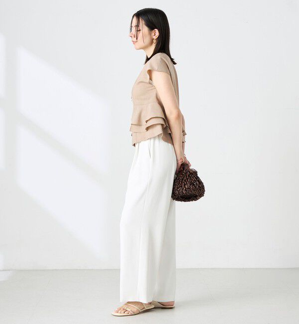 NOLLEY'S「ウォッシャブル麻調ペプラムブラウス」|シャツ・ブラウス|