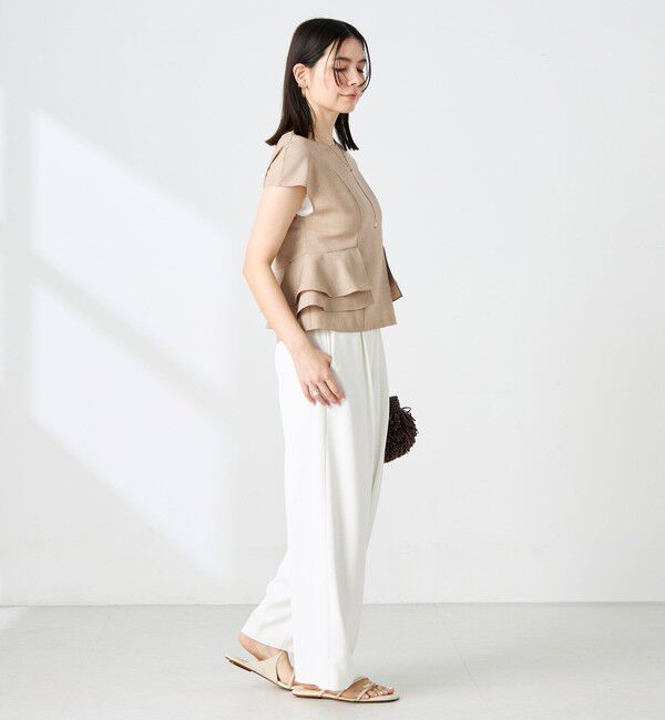 NOLLEY'S「ウォッシャブル麻調ペプラムブラウス」|シャツ・ブラウス|