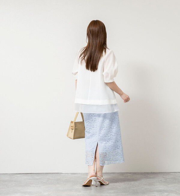 NOLLEY'S sophi「ウォッシャブルポコポコジャガードオーガンジープルオーバー」|シャツ・ブラウス|