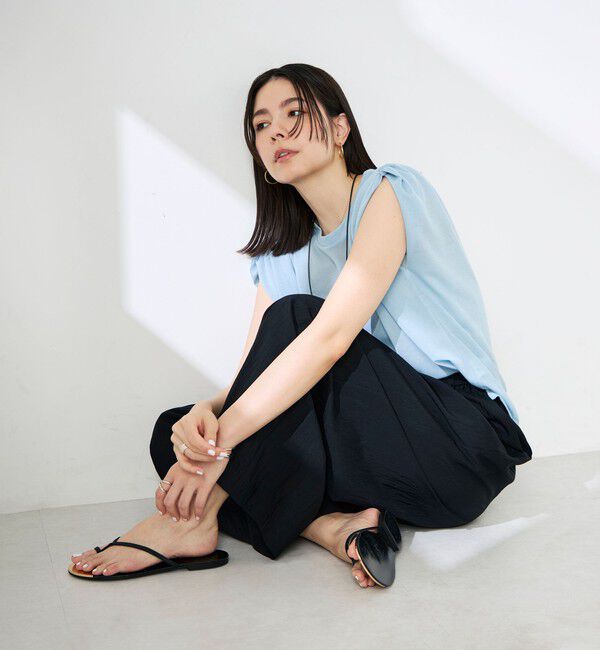 NOLLEY'S「ウォッシャブルシアードライコットンショルダーギャザープルオーバー」|Tシャツ・カットソー|