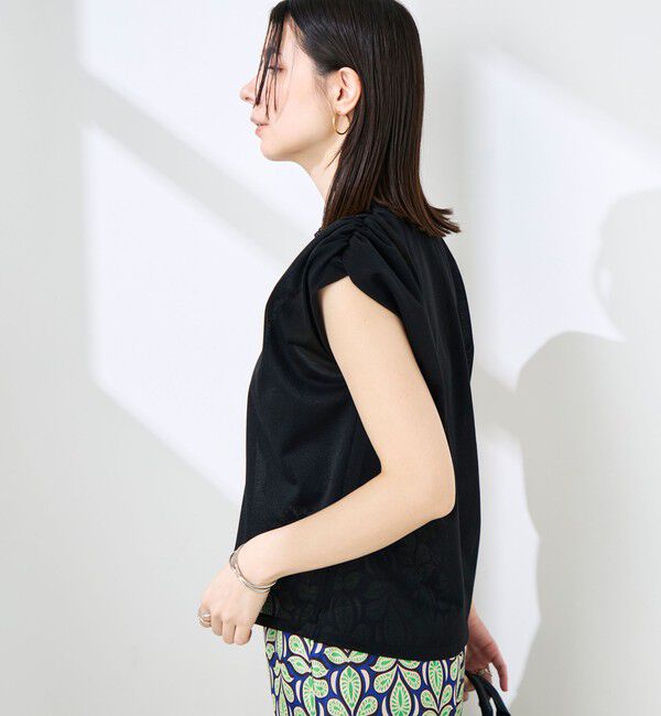 NOLLEY'S「ウォッシャブルシアードライコットンショルダーギャザープルオーバー」|Tシャツ・カットソー|