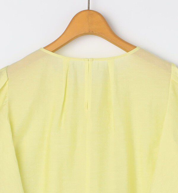 NOLLEY'S「ウォッシャブルリネン混袖フリルブラウス」|シャツ・ブラウス|