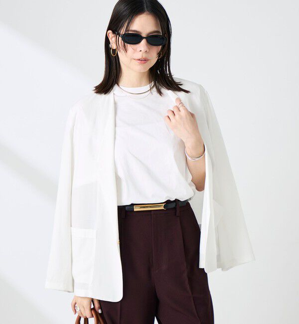 NOLLEY'S sophi「ウォッシャブルリネナチュールシアージャケット」|テーラードジャケット|