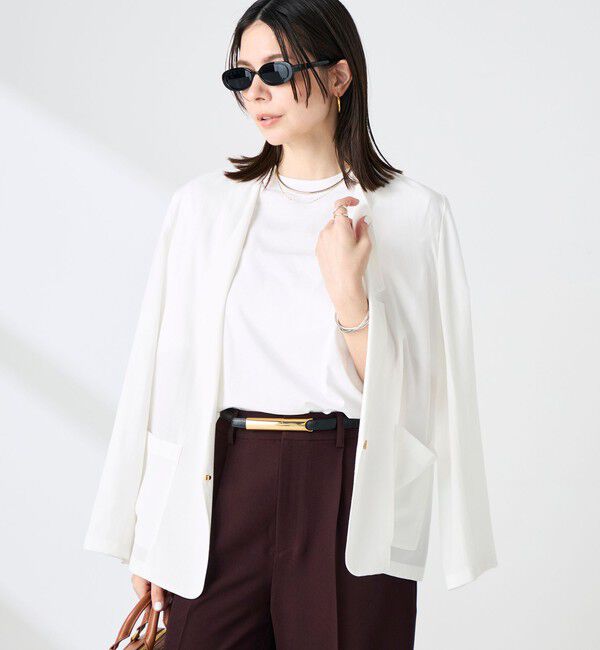 NOLLEY'S sophi「ウォッシャブルリネナチュールシアージャケット」|テーラードジャケット|