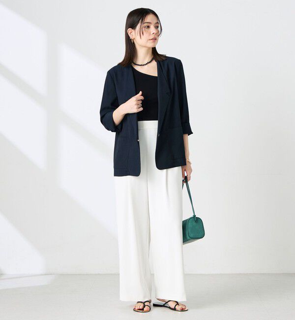 NOLLEY'S sophi「ウォッシャブルリネナチュールシアージャケット」|テーラードジャケット|