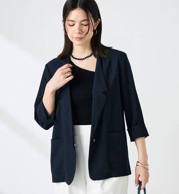 NOLLEY'S sophi「ウォッシャブルリネナチュールシアージャケット」|テーラードジャケット|