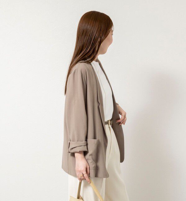 NOLLEY'S sophi「ウォッシャブルリネナチュールシアージャケット」|テーラードジャケット|